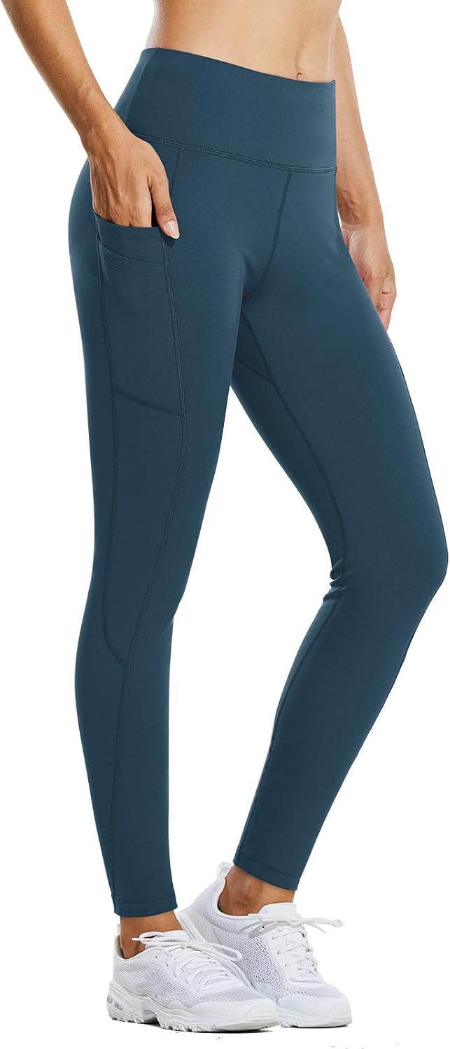 baleaf Women's Fleece Lined Leggings Water Resistant Thermal Winter Warm Tights High Waisted with Pockets Running Gear