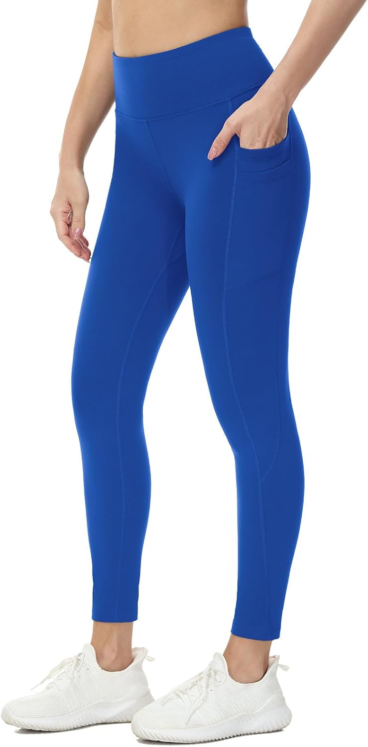 baleaf Women's Fleece Lined Leggings Water Resistant Thermal Winter Warm Tights High Waisted with Pockets Running Gear
