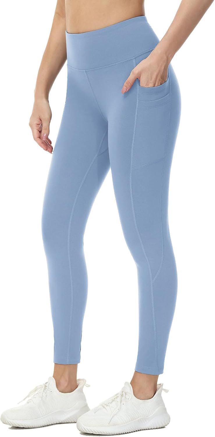 baleaf Women's Fleece Lined Leggings Water Resistant Thermal Winter Warm Tights High Waisted with Pockets Running Gear
