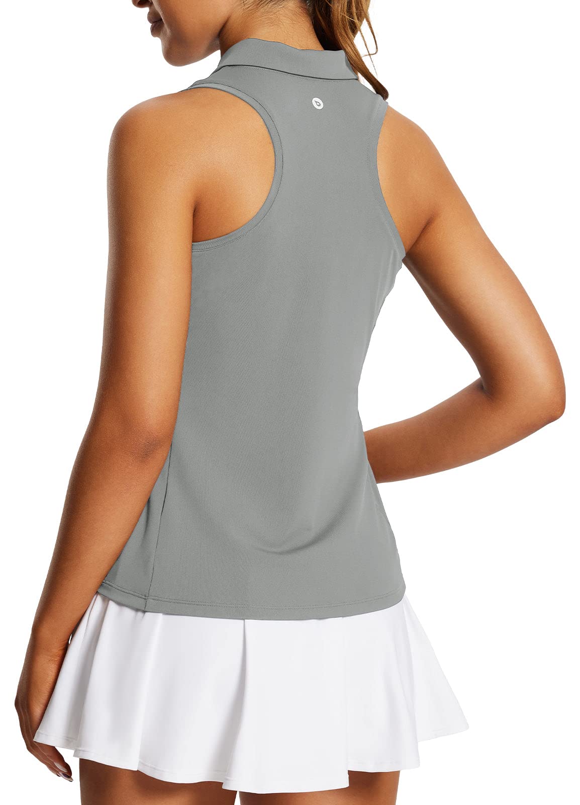 baleaf Women's Golf Shirts Tank Tops Sleeveless Tennis Polo Racerback with Collar Athletic Tanks Quick Dry