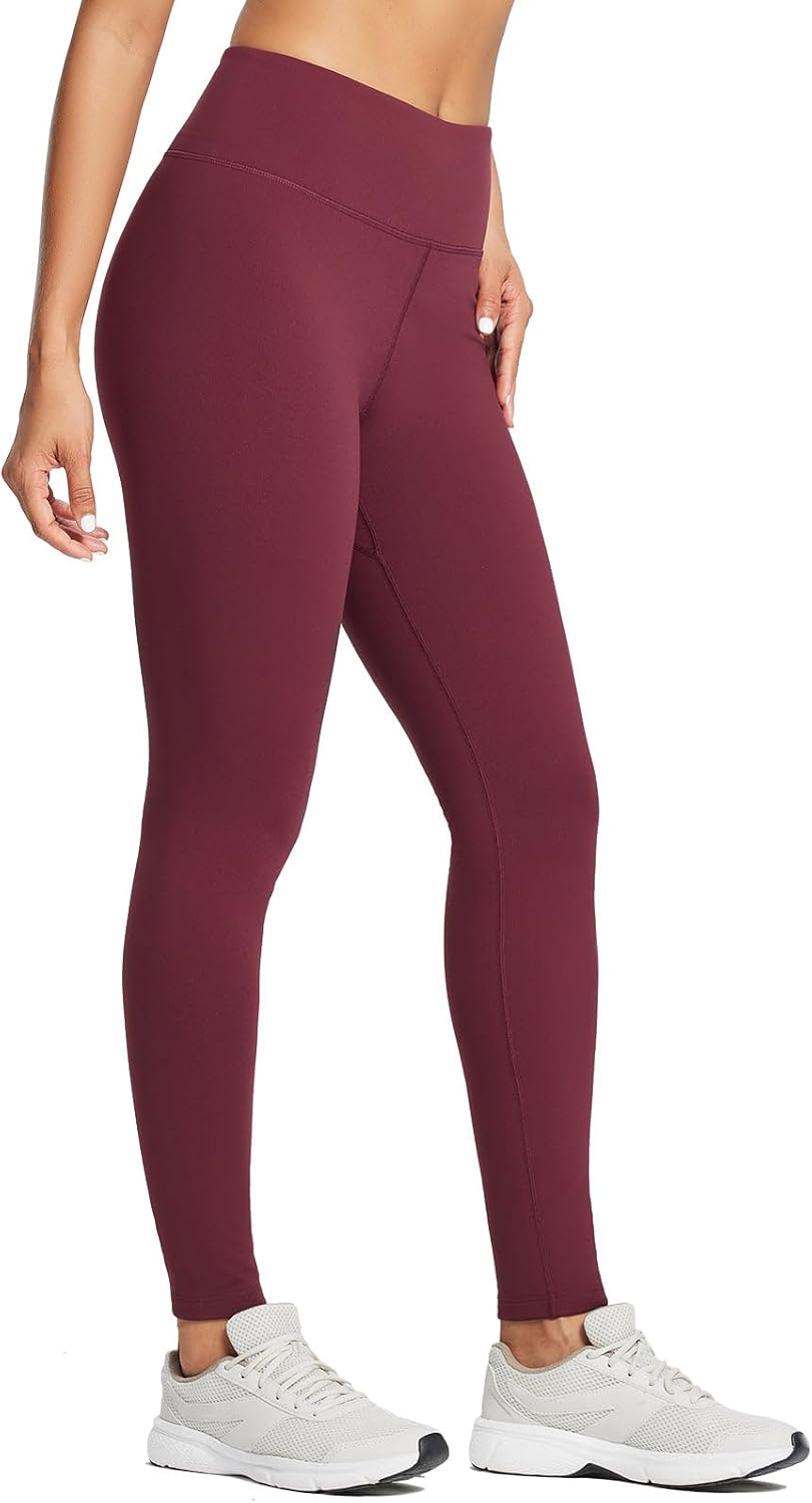 baleaf Women's Fleece Lined Leggings Water Resistant Thermal Winter Warm Tights High Waisted with Pockets Running Gear