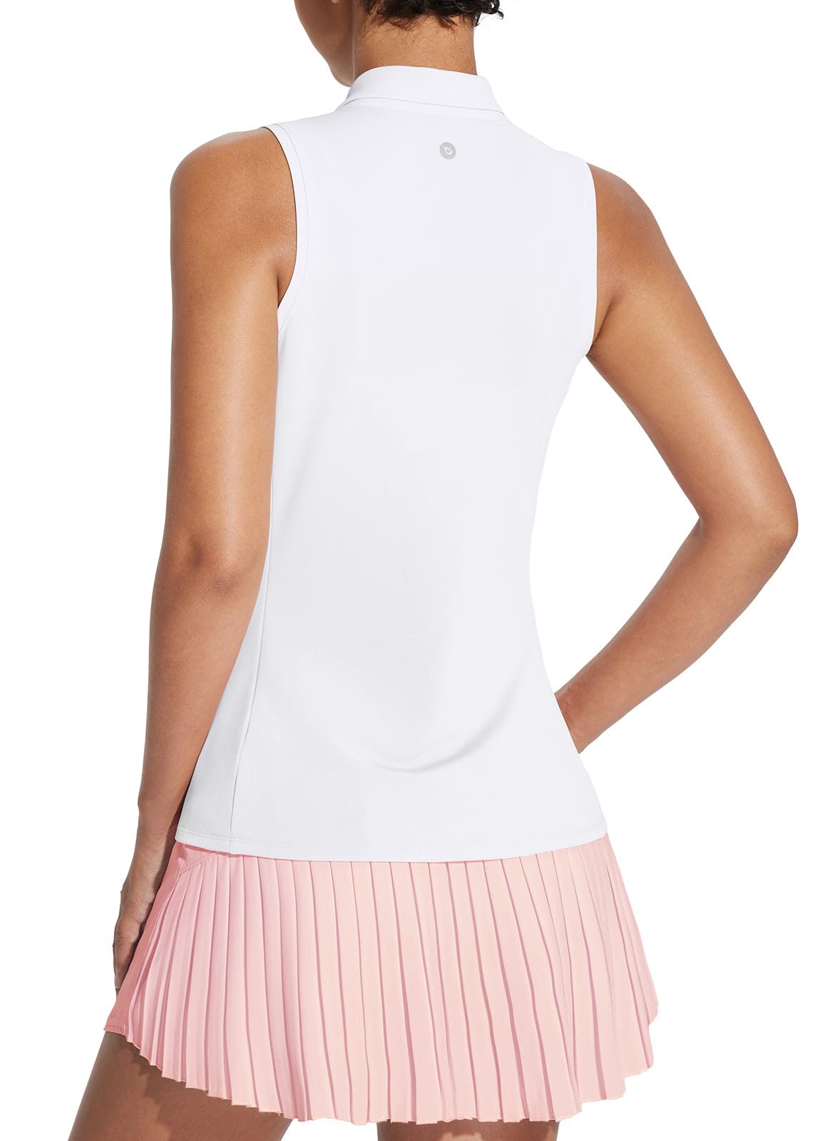 baleaf Women's Golf Shirts Tank Tops Sleeveless Tennis Polo Racerback with Collar Athletic Tanks Quick Dry